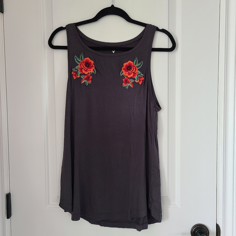 American Eagle embroidered tank top
